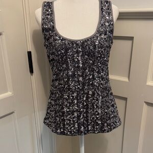 Velvet Sparkling Silver Tank Top